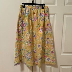 Vintage‎ 70s 80s Aunt Abigail’s Attic Midi Floral Patterned Skirt